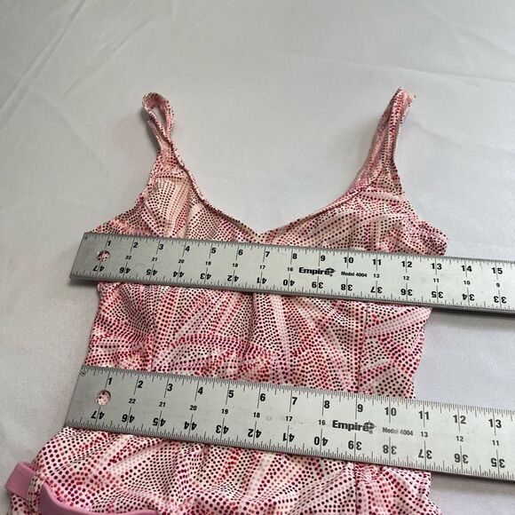 Jantzen VTG White Pink Red One Piece Bathing Suit Swimsuit Size 10 - Picture 7 of 7